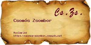 Csomós Zsombor névjegykártya