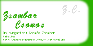 zsombor csomos business card