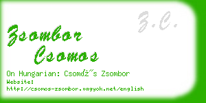 zsombor csomos business card